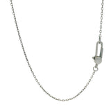 GUCCI Italian 925 Sterling Silver Trademark Heart Pendant Necklace 19"