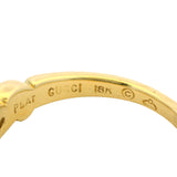 Vintage Gucci Solid 18kt Yellow Gold 0.33ct Diamond Solitaire Art Nouveau Style Twist Band Ring Size 6
