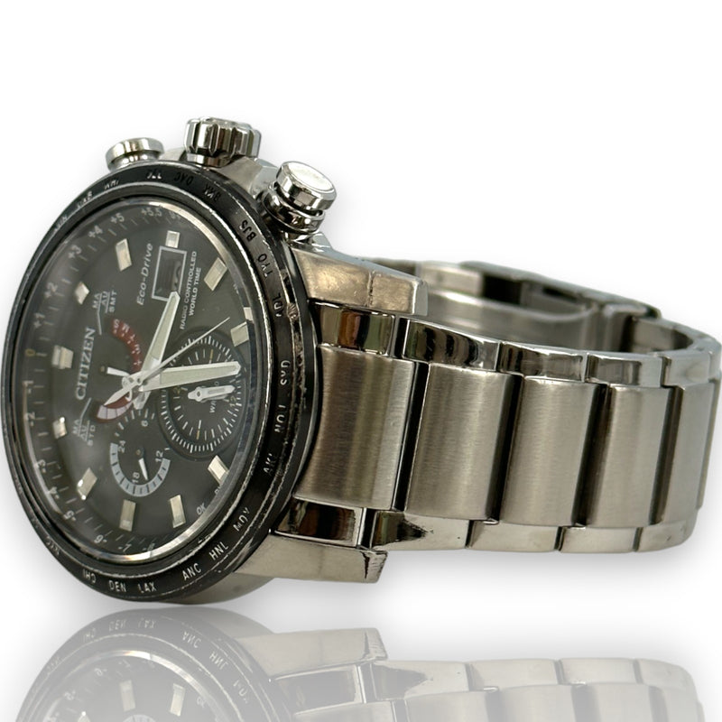 Citizen H820-S103959 Eco-Drive World Time Radio Controlled 43mm Watch