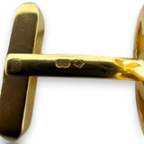 GUCCI Solid 18kt Yellow Gold 16g Running Logo Toggle Cufflinks Made in Arezzo, Italy Fully Hallmarked and Signed