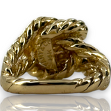 Vintage Tiffany & Co 14kt 585 Lovers Knot Rope Ring Yellow Gold Size 3