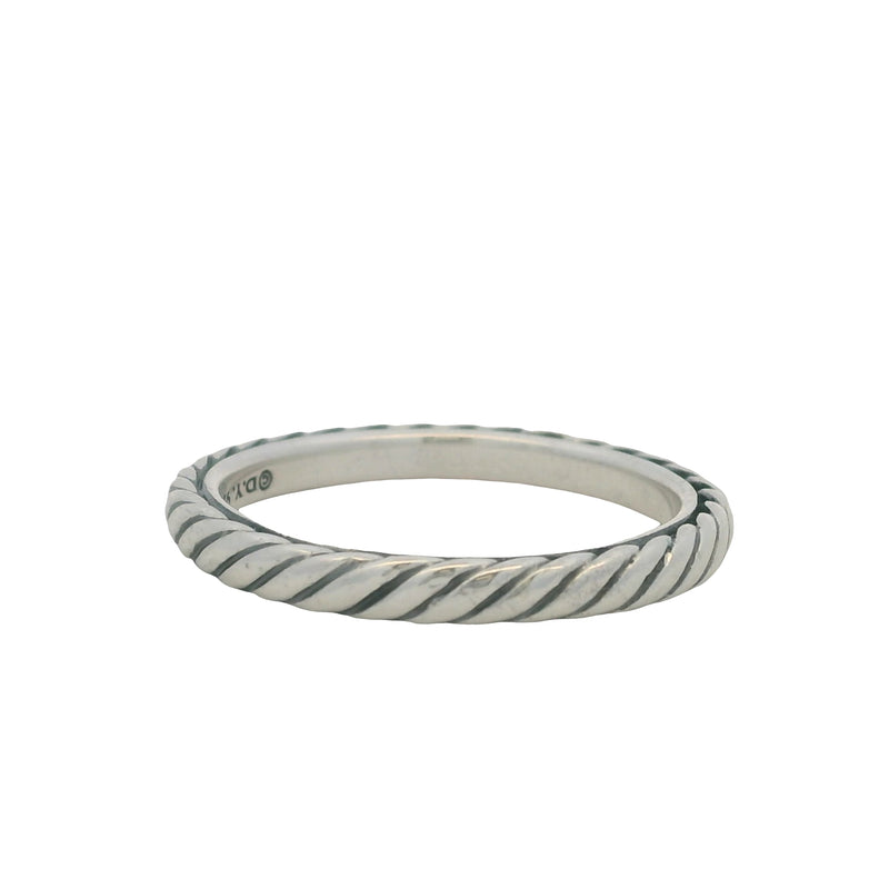 David Yurman Cable Collectibles® Stackable Band Ring In Solid 925 Sterling Silver Size 8