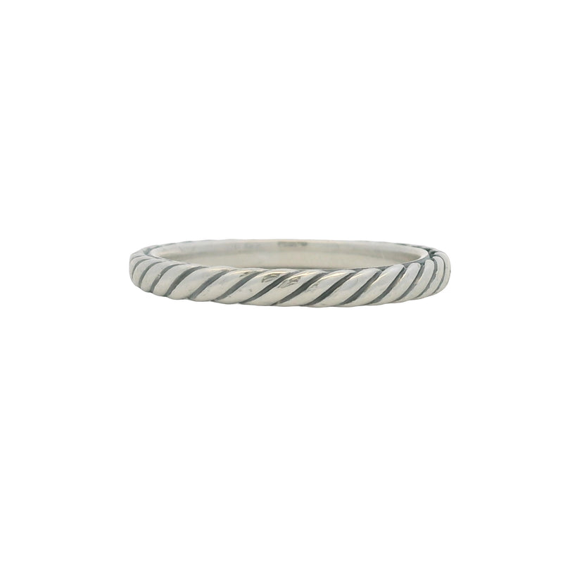 David Yurman Cable Collectibles® Stackable Band Ring In Solid 925 Sterling Silver Size 8