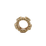 Retired Pandora Solid 14kt Yellow Gold Ring of Roses Spacer Charm