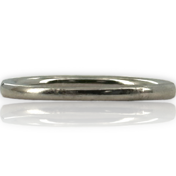 Anillo de bodas de platino Blue Nile con diamantes pavé de 2 mm, talla 6,25