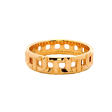 Tiffany & Co Solid 18kt Rose Gold Tiffany T Collection True Wide Ring with Alternating T Motif Size 9 Made in Italy
