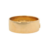 Toteme Solid 18kt Yellow Gold and Diamond Midi or Pinky Ring Cigar Band Size 3