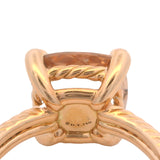 David Yurman Solid 18kt Rose Gold Chatelaine Ring Morganite and Diamonds Size 6