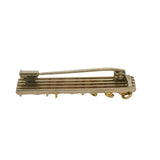 Vintage Italian 18kt Yellow and White Gold Sheet Music Musical Notes Pin Brooch