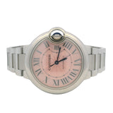Cartier Ballon Bleu 711042UX 3489 36mm Pink Dial Stainless Steel Watch
