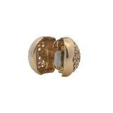 Retired Pandora Solid 14kt Yellow Gold and CZ Cubic Zirconia Pave Heart Clip Charm