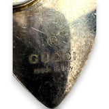 Gucci 925 Sterling Silver Heavy Heart G Logo Charm 7.5" Bracelet Made in Italy