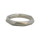 Rare Retired David Yurman Solid 950 Platinum Faceted 4mm 12g Band Ring Size 11