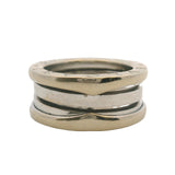 Bulgari Bvlgari Solid 18kt White Gold 7.8mm Wide B.zero1 3-Band Ring Size 4