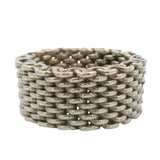 Solid 925 Sterling Silver Mesh 10mm Flexible Ring Size 6