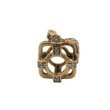 Pandora Solid 14kt Yellow Gold "All Wrapped Up" Gift Box CZ Spacer Charm