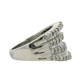 EFFY Classique Retired Solid 14kt White Gold and 1.50ctw Stacked Diamond Ring Size 9