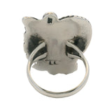Lambert Livingston Navajo 925 Sterling Silver and Turquoise Flower and Leaf Ring Size 5