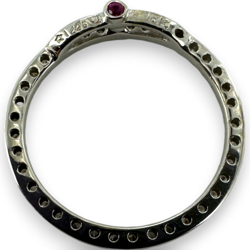 Roberto Coin Solid 18kt White Gold Tiny Treasures Collection Large Diamond Circle Necklace Pendant