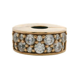 Pandora Rare Retired Solid 14kt Yellow Gold and CZ Clear Pave Spacer Clip Charm