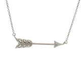 Tiffany & Co Retired Rare Solid 925 Sterling Silver Rubedo Metal Arrow Necklace 18"