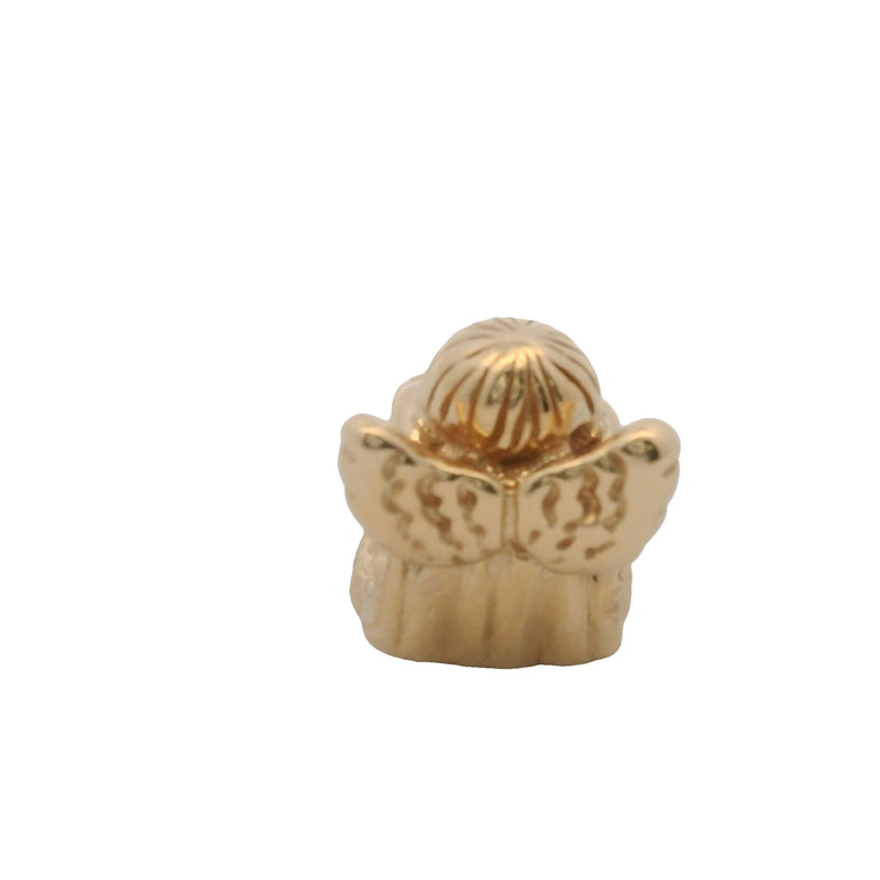 Charm separador de cuentas de Ángel de la Esperanza de oro amarillo macizo de 14 kt retirado de Pandora