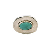 Wayne Aguilar 925 Sterling Silver and Cabochon Turquoise Oval Kewa Native American Pendant (2)