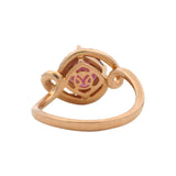 Le Vian Solid 14k Rose Gold Rhodolite Garnet and Diamond Cocktail Ring Size 7
