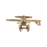 Vintage Solid 14kt Yellow Gold Airplane 3D Moving Propeller Charm