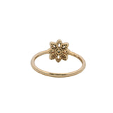 Pandora Solid 14kt Yellow Gold and Cubic Zirconia Lace Botanique Ring Size 7.5