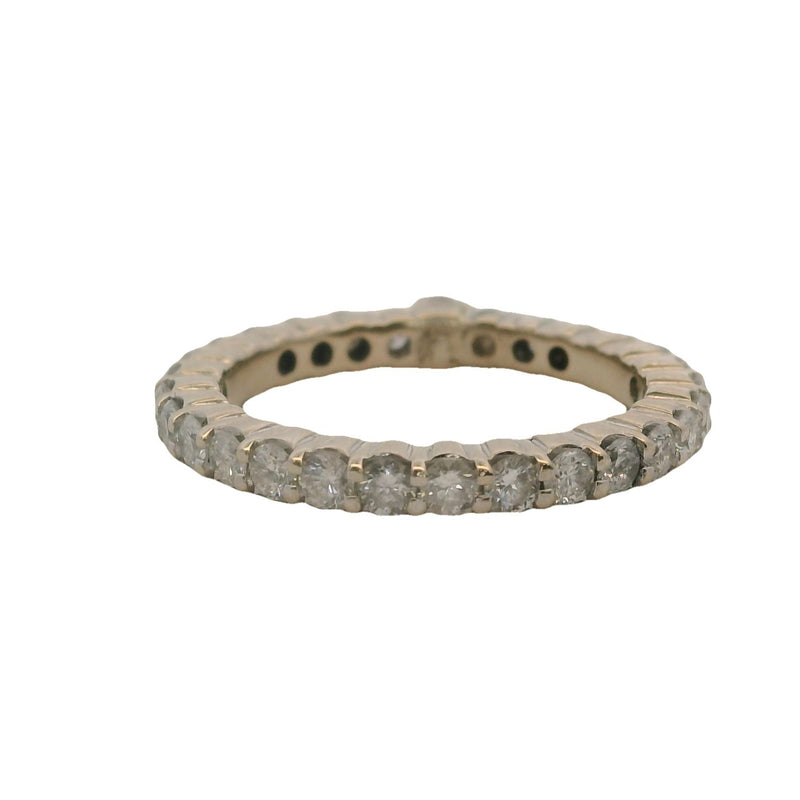 14kt White Gold and 1.12ctw Diamond 2.5mm Eternity Band Ring Size 5.25