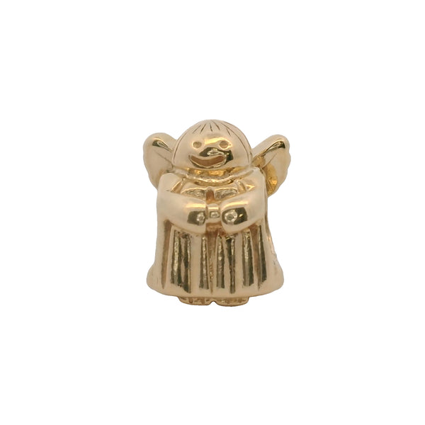 Charm separador de cuentas de Ángel de la Esperanza de oro amarillo macizo de 14 kt retirado de Pandora
