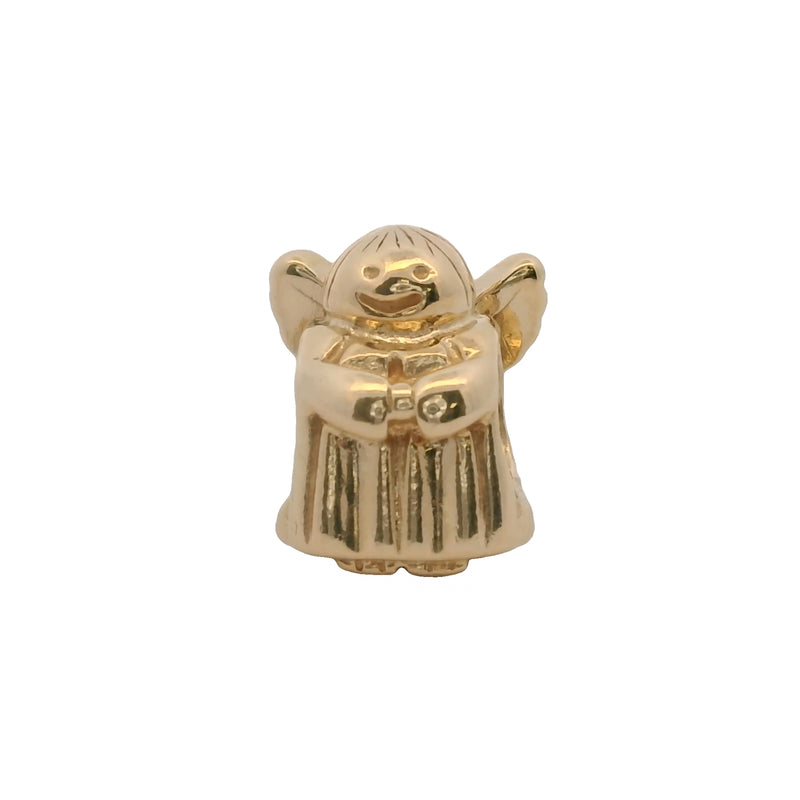 Charm separador de cuentas de Ángel de la Esperanza de oro amarillo macizo de 14 kt retirado de Pandora