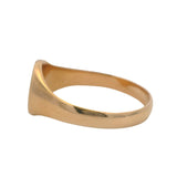 Vintage Solid 14kt Yellow Gold Small Oval Blank Signet Ring Size 9