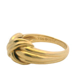Vintage 1990 Tiffany & Co Solid 18kt Yellow Gold Signature X Knot Ring Size 6