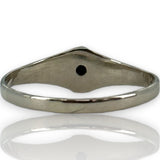 Antique Art Deco 1920s 14kt White Gold Handmade Hexagon Set Diamond Solitaire Ring