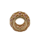 Pandora Solid 14kt Yellow Gold and Pink CZ "Spotlight" Spacer Charm