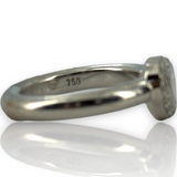 Chopard 18KT 750 White Gold Happy Diamond Ring Size 5.5