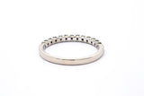 Stackable 2mm Round Brilliant Diamond 14k 585 White Gold Band Ring Size 7.5