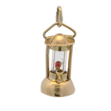 Vintage Solid 14kt Yellow Gold Lantern Lamp Detailed Dangle Charm
