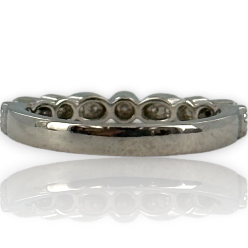 Zoara Platinum and Diamond Milgrain Round and Marquise Shapes Wedding Band