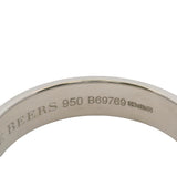 De Beers 950 Platinum DB Classic 5mm 10.5g Band With Hidden Diamond Size 11