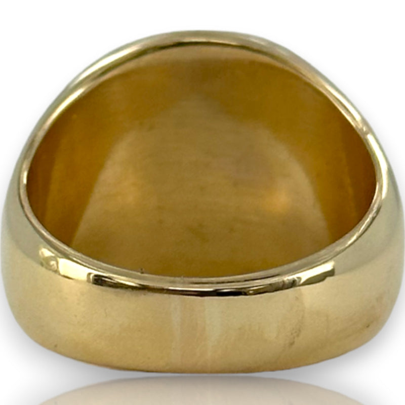 IB Goodman Vintage 1940s Mens 14kt Yellow Gold Signet Ring with Fillable Engraving
