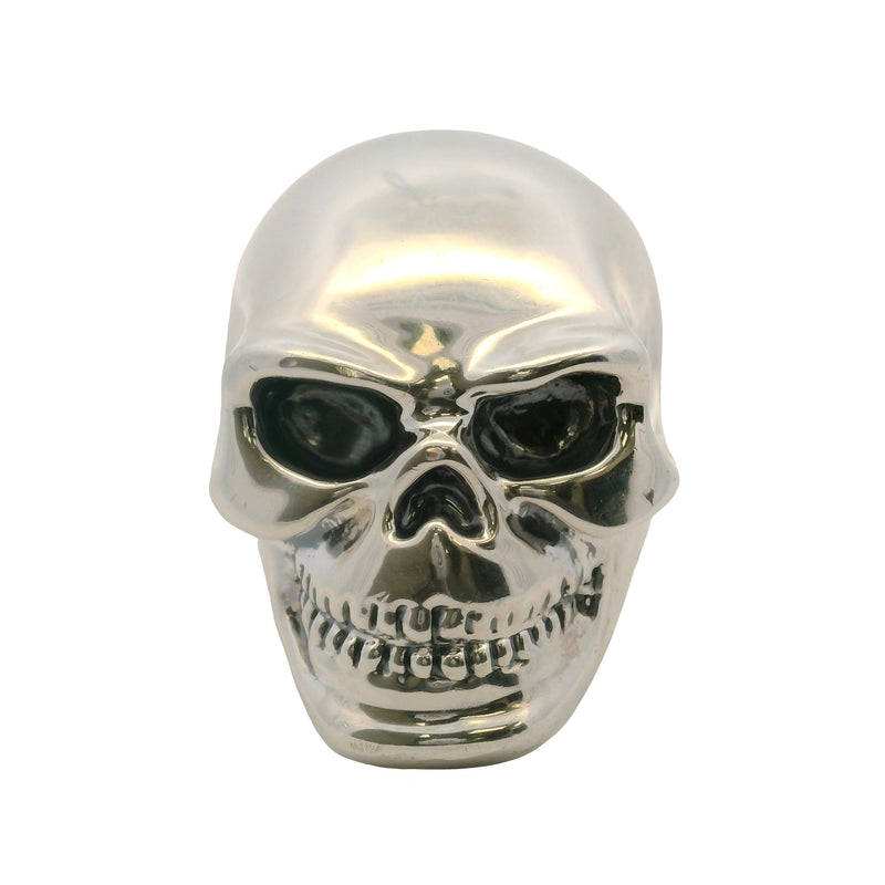 Large Solid 925 Sterling Silver 25.5g Skull Ring Made In Mexico Size 9