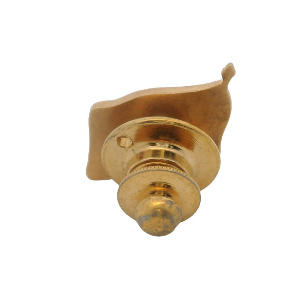 Vintage Solid 14kt Yellow Gold and Enamel American Flag Pin Tie Tack