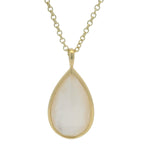 Ippolita 18k Yellow Gold Teardrop Pendant 18" Necklace Mother Of Pearl Quartz