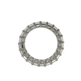 Rayalty Jewelry Solid 18kt White Gold and 3.99ctw Princess Cut Diamond 4.11mm Eternity Band Ring Size 6.75