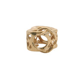 Pandora Rare Solid 14kt Yellow Gold and CZ All Wrapped Up Gift Present Slider Bead Charm