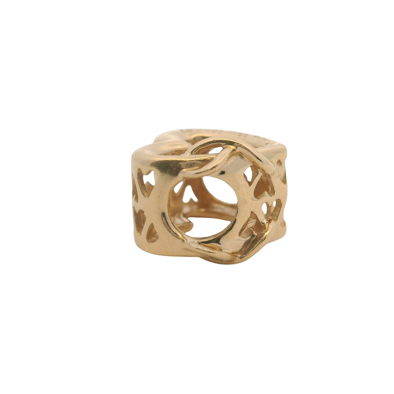 Pandora Rare Solid 14kt Yellow Gold and CZ All Wrapped Up Gift Present Slider Bead Charm