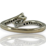 Kay Ever Us Collection 14kt White Gold Toi et Moi Ring With Half Eternity Diamond Band Size 6.75